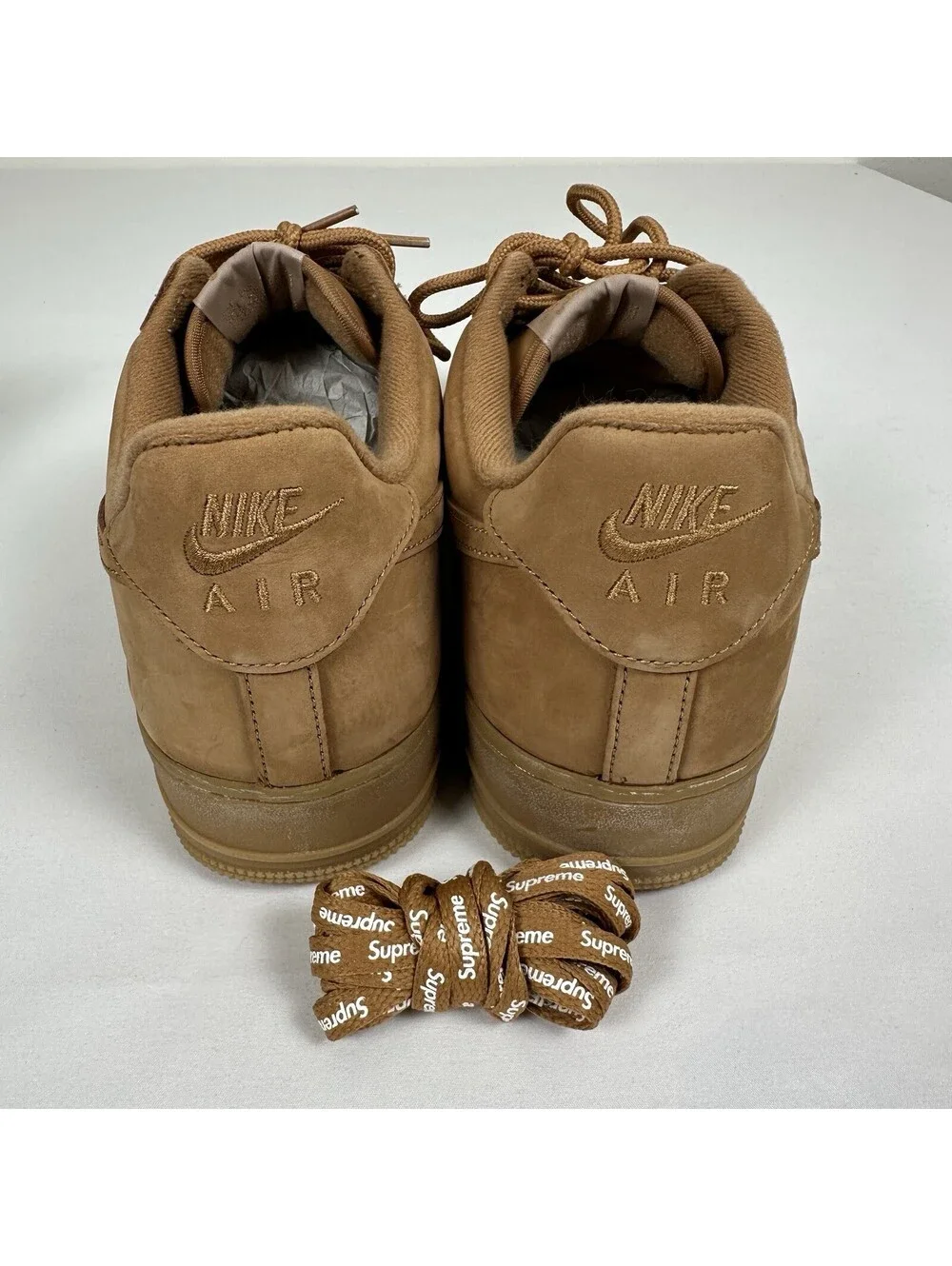 Size 11.5 - Nike Air Force 1 Low SP x Supreme Wheat 2021 - DN1555-200